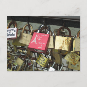 Carte Postale Pont des amoureux - Paris Love Locks, France - Zoo