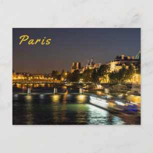 Carte Postale Pont des arts à la tombée de la nuit - Paris, Fran