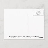 Carte Postale Pont des Lions (Dos)