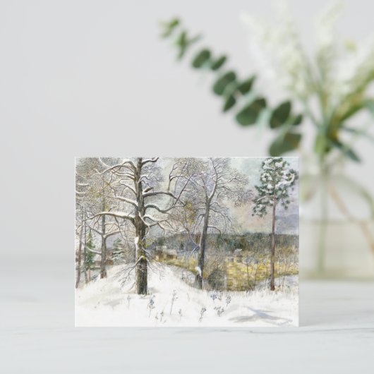 Carte Postale pont d'hiver (Debout devant)