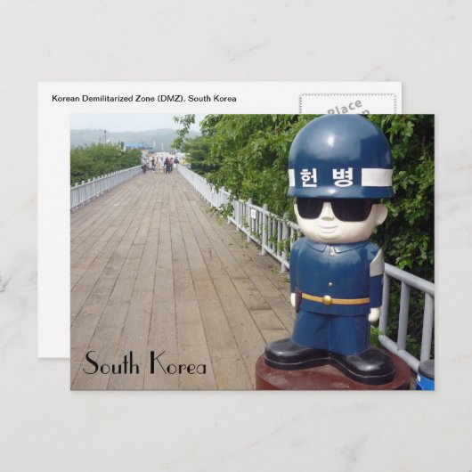 Carte Postale pont dmz de corée (Devant / Derrière)