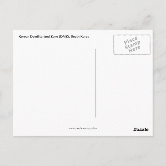 Carte Postale pont dmz de corée (Dos)