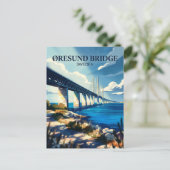 Carte Postale Pont d'Øresund Suède (Debout devant)