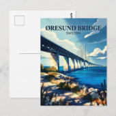 Carte Postale Pont d'Øresund Suède (Devant / Derrière)