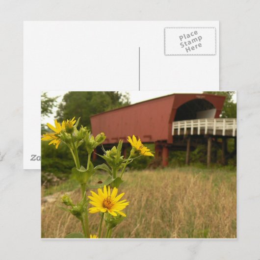 Carte Postale Pont du comté de Madison (Devant / Derrière)