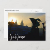 Carte Postale pont du dragon Ljubljana (Devant / Derrière)