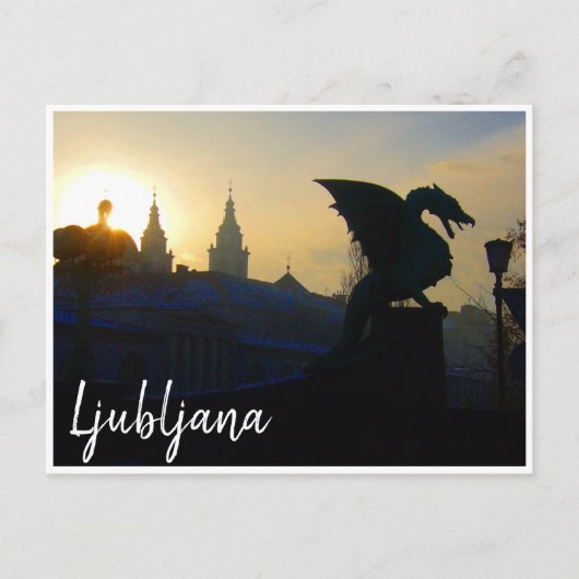 Carte Postale pont du dragon Ljubljana (Devant)