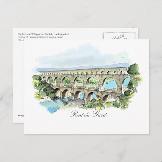 Carte postale Pont Du Gard (Devant / Derrière)