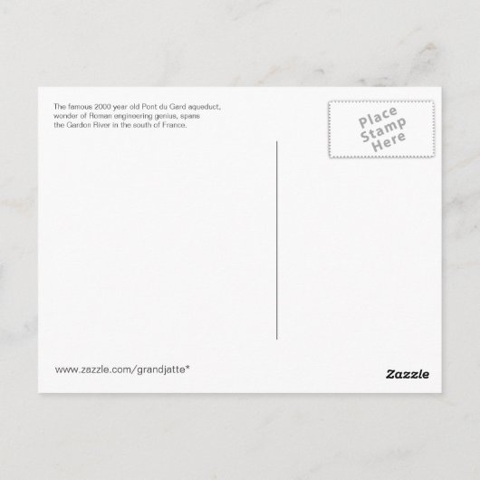 Carte postale Pont Du Gard (Dos)