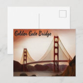 Carte Postale Pont du Golden Gate de San Francisco (Devant / Derrière)