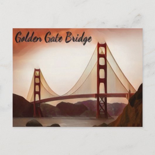 Carte Postale Pont du Golden Gate de San Francisco (Devant)
