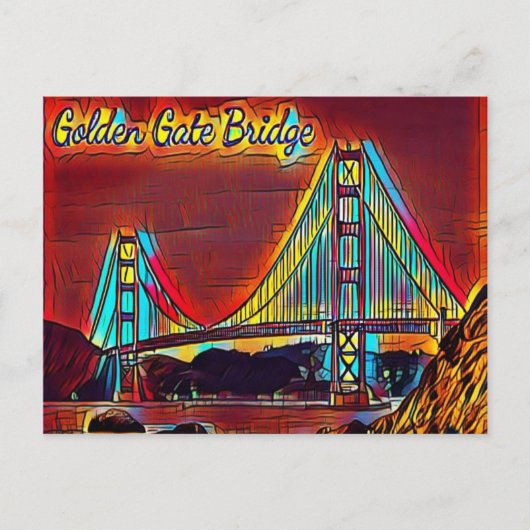 Carte Postale Pont du Golden Gate de San Francisco (Devant)