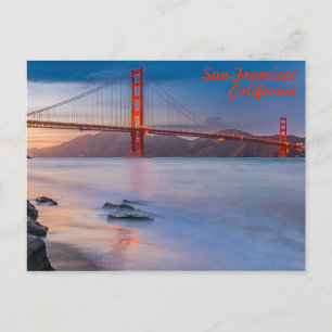 Carte Postale Pont du Golden Gate de San Francisco au coucher du