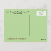 Carte Postale Pont du lac Champlain entre NY et VT (Dos)