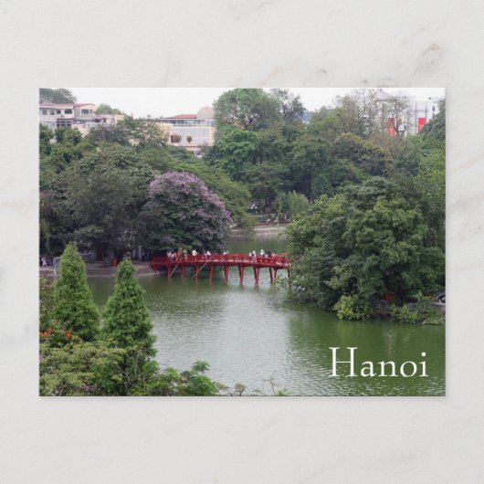 Carte Postale pont du lac hanoi (Devant)