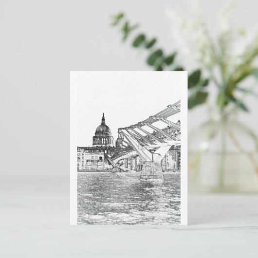 Carte Postale Pont du Millenium et St Pauls (Debout devant)