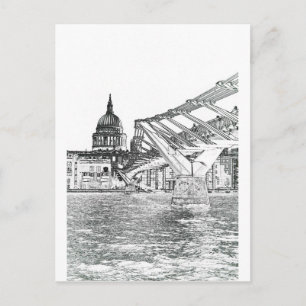 Carte Postale Pont du Millenium et St Pauls
