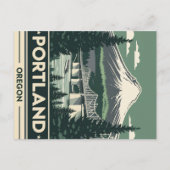 Carte Postale Pont du mont Retro Portland Oregon (Devant)