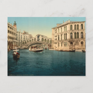 Carte Postale Pont du Rialto et Grand Canal, Venise, Italie
