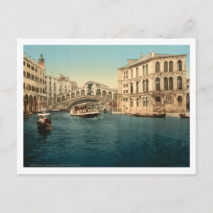 Carte Postale Pont du Rialto et Grand Canal, Venise, Italie