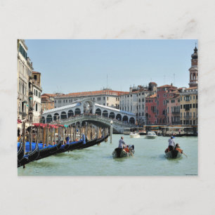 Carte Postale Pont du Rialto sur Grand Canal, Venise Italie