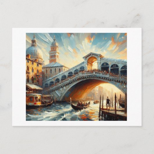 Carte Postale Pont du Rialto Venise (Devant)
