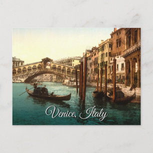 Carte Postale Pont du Rialto Venise Italie Grand Canal