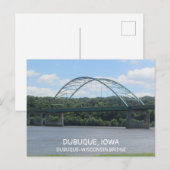 Carte Postale Pont Dubuque-Wisconsin en Iowa (Devant / Derrière)