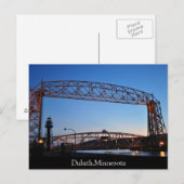 Carte Postale Pont élévateur aérien Duluth Minnesota (Devant / Derrière)