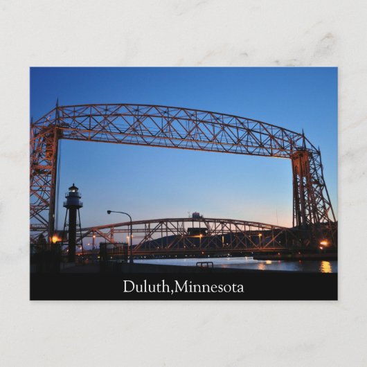 Carte Postale Pont élévateur aérien Duluth Minnesota (Devant)