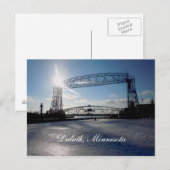 Carte Postale Pont élévateur, Duluth, Minnesota (Devant / Derrière)