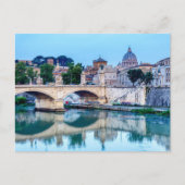 Carte Postale pont Emanuele II et basilique Saint-Pierre - Rome (Devant)