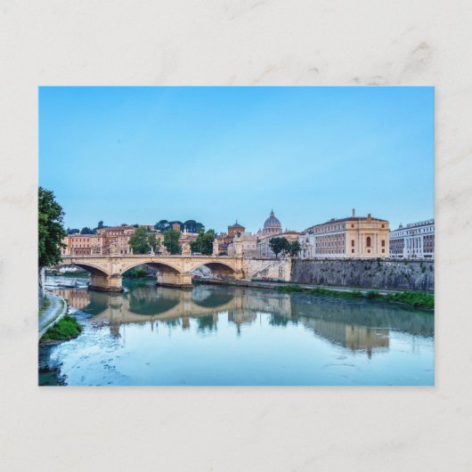 Carte Postale Pont Emanuele II et Basilique Saint-Pierre - Rome (Devant)