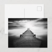 Carte Postale Pont en bois au-dessus de la mer (Devant / Derrière)