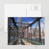 Carte Postale Pont en fer avec Boston Financial district (Devant / Derrière)