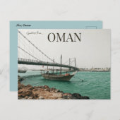 Carte Postale Pont et bateaux à Sur Oman (Devant / Derrière)