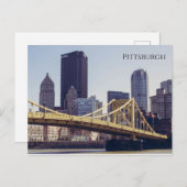 Carte Postale Pont et bâtiments de Pittsburgh (Devant / Derrière)