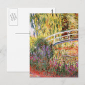Carte Postale Pont et fleurs de Monet (Devant / Derrière)