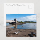 Carte Postale Pont et tour du chemin de fer River Conwy (Devant / Derrière)