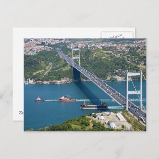 Carte Postale Pont Fatih Sultan Mehmet sur le Bosphore, (Devant / Derrière)