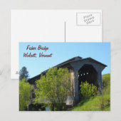 Carte Postale Pont Fisher - Vermont (Devant / Derrière)