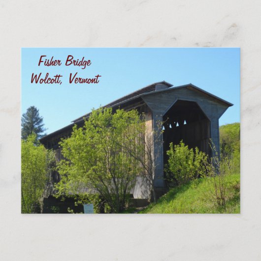 Carte Postale Pont Fisher - Vermont (Devant)