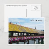 Carte Postale pont floral lucerne (Devant / Derrière)