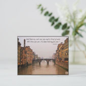 Carte Postale Pont Florence Avec Citation Amour (Debout devant)