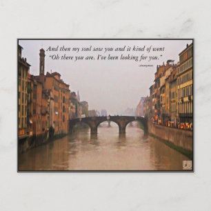 Carte Postale Pont Florence Avec Citation Amour