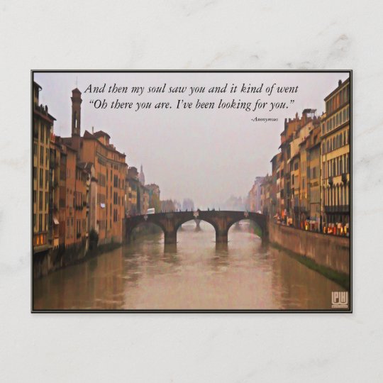 Carte Postale Pont Florence Avec Citation Amour Zazzle Be