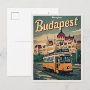 Carte Postale pont François-Joseph vintage Budapest Hongrie