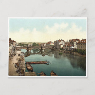 Carte Postale Pont Fulda, Cassel (Kassel), Hesse-Nassau,