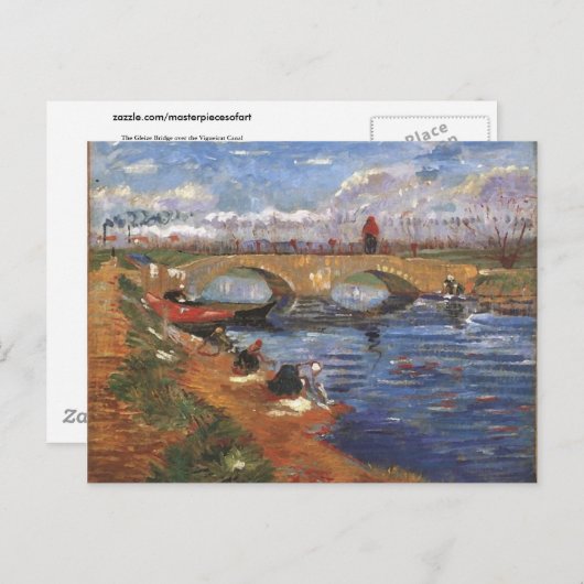 Carte Postale Pont Gleize, Canal Vigueirat, Vincent van Gogh (Devant / Derrière)