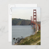 Carte Postale Pont Golden Gate avec vue sur Marin Comté (Devant / Derrière)